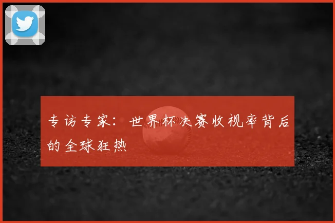 专访专家：世界杯决赛收视率背后的全球狂热
